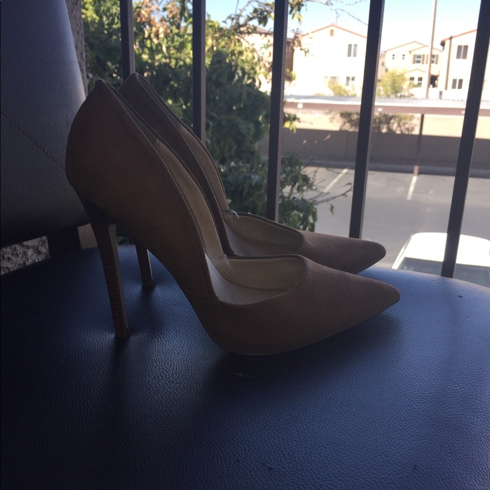 Nude Suede Heels